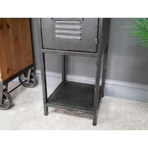 Tall Industrial Cabinet Vintage Retro Storage Cupboard Metal Narrow Slim Tallboy - Image 4