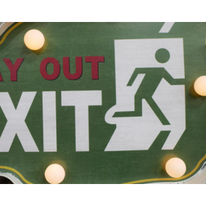 Industrial Exit Sign Bar Pub Wall Decoration Vintage Style Retro Way Out Lights - Image 2