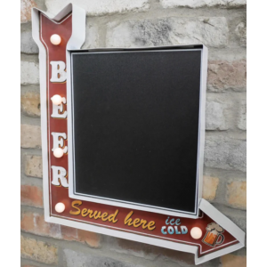 Industrial Beer Sign Bar Pub Wall Chalk Board Decor Vintage Style Retro Lights - Image 3