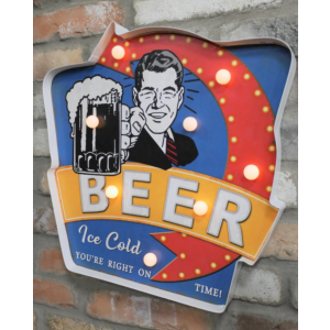 Industrial Beer Sign Bar Pub Wall Decoration Vintage Retro Metal Drinks Display Lights - Image 4