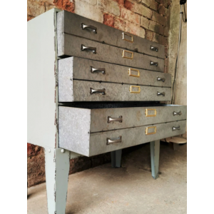 Industrial Chest 3 Drawers Rustic Metal Storage Sideboard - Image 3