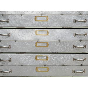 Industrial Chest 3 Drawers Rustic Metal Storage Sideboard - Image 5