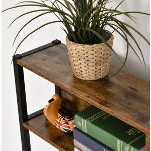Large Computer Desk Vintage Industrial Workstation Rustic Metal Storage Table - Image 5