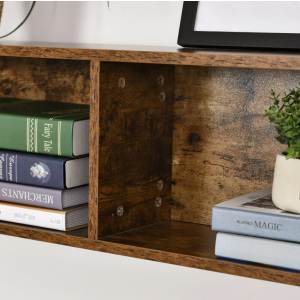 Large Computer Desk Vintage Industrial Workstation Rustic Metal Storage Table - Image 4