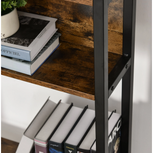 Large Computer Desk Vintage Industrial Workstation Rustic Metal Storage Table - Image 3