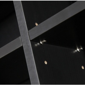Large Media Storage CD DVD Cabinet Black Furniture Modern Room Tall Display Unit - Image 5