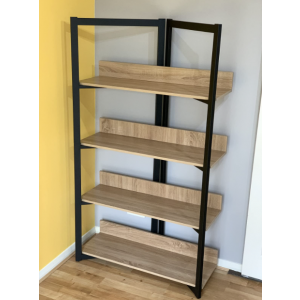Retro Corner Bookcase Vintage Industrial Display Cabinet Shelving Unit Furniture - Image 2