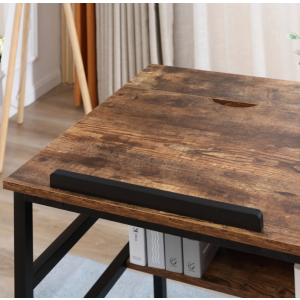 Industrial Writing Table Vintage Rustic Furniture Metal Drafting Computer Desk - Image 3
