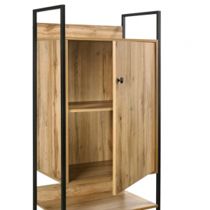 Industrial Wardrobe Large Walk In Furniture Rustic Metal Oak Cupboard - Image 3