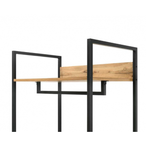 Industrial Wardrobe Large Walk In Furniture Rustic Metal Oak Shelving Unit - Image 3