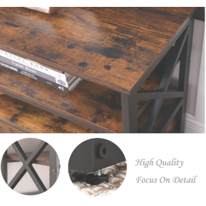 Large TV Stand Industrial Storage Sideboard Rustic Metal Cabinet - Image 5