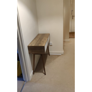 Scandinavian Console Table Hallway Vintage Retro Storage Drawers Computer Desk - Image 3