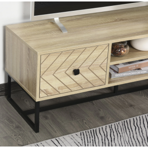 Industrial TV Stand Vintage Retro Media Cabinet Rustic Metal Storage Shelf Unit - Image 5