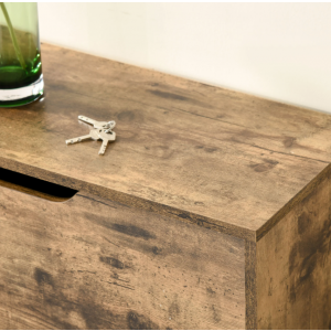 Industrial Shoe Cabinet Rustic Cupboard Unit Vintage Tall Hall Storage Shelves - Image 3