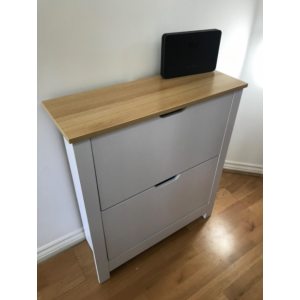 Modern Shoe Cabinet Hallway Storage Cupboard Wooden Door Organiser Rack Unit - Image 5