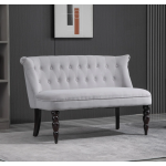 French Love Seat Button Back Furniture 2 Seater Settee Small Couch Vintage Sofa