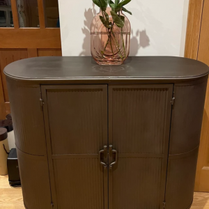 Industrial Wine Cabinet Vintage Retro Mini Bar Rustic Metal Storage Cupboard - Image 3