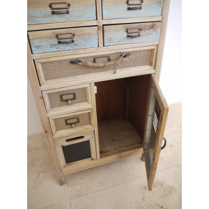 Tall Industrial Cabinet Vintage Retro Apothecary Chest of Drawers - Image 4