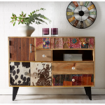 Retro Storage Sideboard Vintage Industrial Style Large Chest Drawers Storage Cabinet
