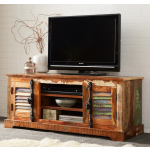Rustic TV Stand Vintage Industrial Media Cabinet Large Retro Solid Wood Storage Sideboard