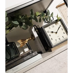 Rustic Metal Clock Vintage Industrial Style Tabletop Art Decor - Image 2