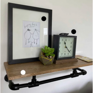 Rustic Metal Clock Vintage Industrial Style Tabletop Art Decor - Image 3