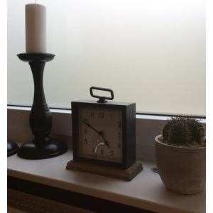 Rustic Metal Clock Vintage Industrial Style Tabletop Art Decor - Image 4