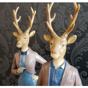 Resin Stag Ornament Gentleman Statue Home Art Decor Sculpture - Image 3