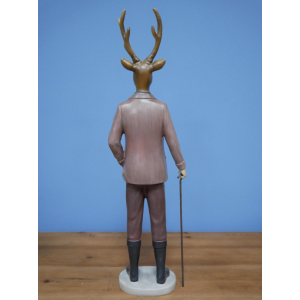 Resin Stag Ornament Gentleman Statue Home Art Decor Sculpture - Image 2
