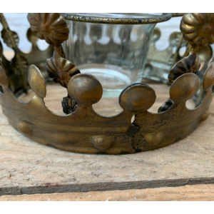 Crown Tea Light Candle Pot Royal Pillar Industrial Home Art Decor - Image 4