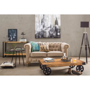 Industrial Console Table Rustic Solid Wood Hallway Sideboard Vintage Shelf Cabinet - Image 6