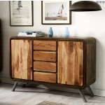 Industrial Storage Sideboard Large Chest Drawers Rustic Solid Wood Cupboard Storage Cabinet Unit