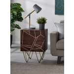 Industrial Bedside Table Vintage Retro Side Cabinet Rustic Unit