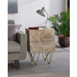 Industrial Bedside Table Vintage Retro Side Cabinet