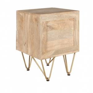 Industrial Bedside Table Vintage Retro Side Cabinet - Image 4