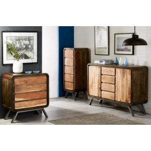 Tall Industrial Bookcase Vintage Retro Storage Shelf Unit Large Display Cabinet - Image 3