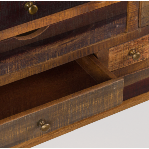 Industrial Chest Drawers Rustic Solid Wood Vintage Apothecary Cabinet - Image 3