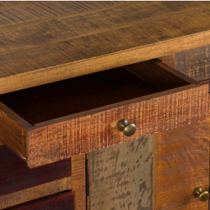 Industrial Chest Drawers Rustic Solid Wood Vintage Apothecary Cabinet - Image 4