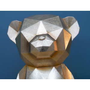 Golden Bear Ornament Small Table Sculpture Geometric Retro Animal Statue Decor - Image 7