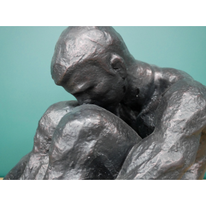 Sitting Man Ornament Industrial Style Home Art Decor Statue - Image 6