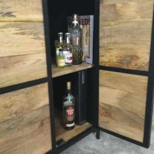 Industrial Storage Sideboard Large Rustic Solid Wood Cupboard Vintage Cabinet - Image 3