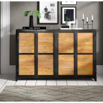 Industrial Storage Sideboard Large Rustic Solid Wood Cupboard Vintage Cabinet