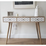 Nordic Console Table Vintage Scandinavian Solid Wood Mid Century Dressing Unit