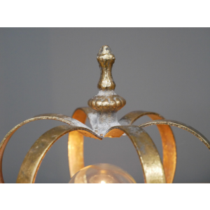 Metal Crown Light Vintage Industrial Style Table Lamp Home Art Decor - Image 3