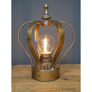 Metal Crown Light Vintage Industrial Style Table Lamp Home Art Decor - Image 2