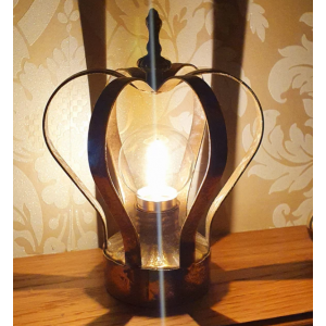 Metal Crown Light Vintage Industrial Style Table Lamp Home Art Decor - Image 5