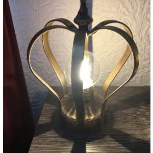 Metal Crown Light Vintage Industrial Style Table Lamp Home Art Decor - Image 6