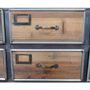 Rustic Metal Sideboard Vintage Retro Chest Drawers Industrial Side Cabinet - Image 5