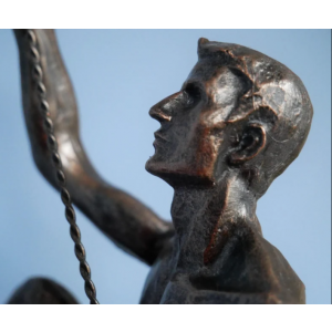 Abseiling Climber Man Large Industrial Wall Hanging Resin Sculpture Home Art Decor - Image 4