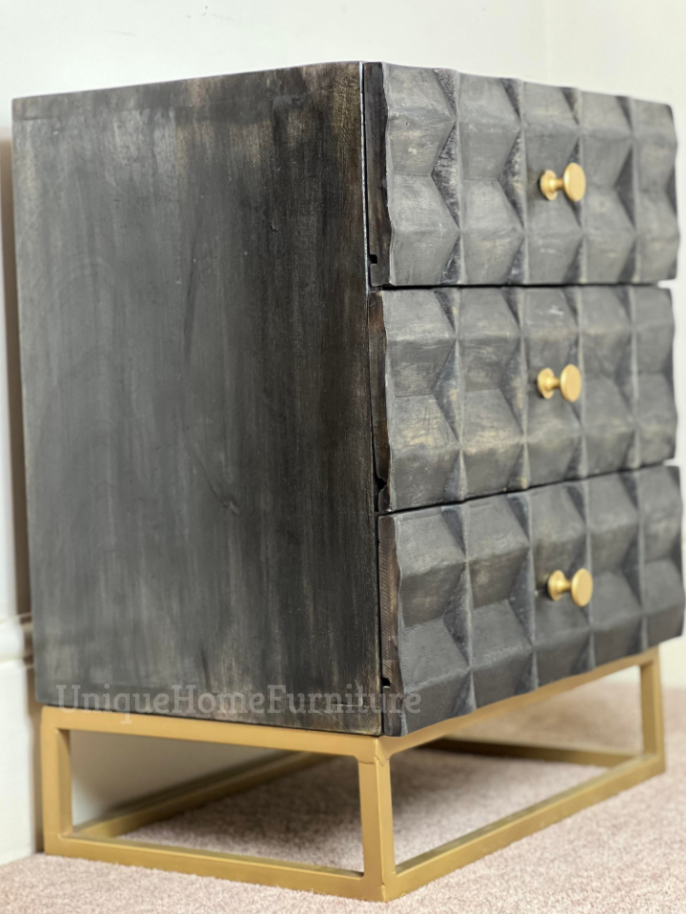 Rustic-Bedside-Table-Vintage-Industrial-Style-Storage-3-Drawers-Nightstand